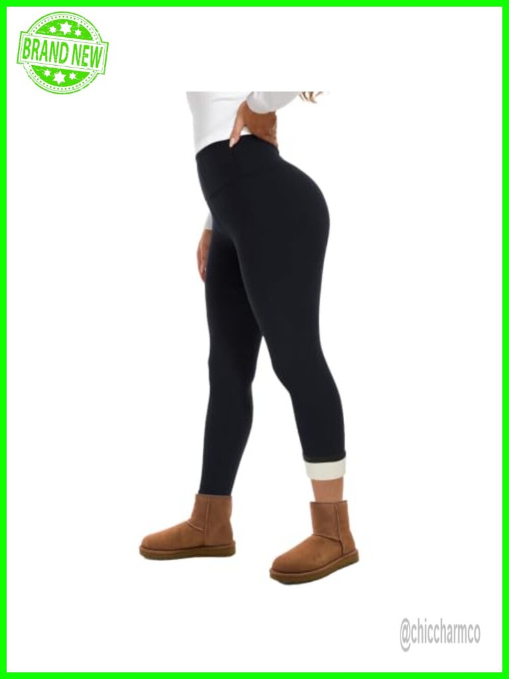 Fleece Lined Thermal Leggings High Waist Tummy Control Winter Warm Pants